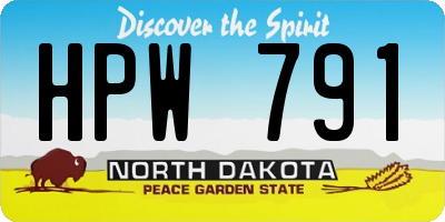 ND license plate HPW791