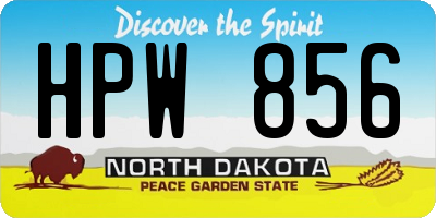 ND license plate HPW856