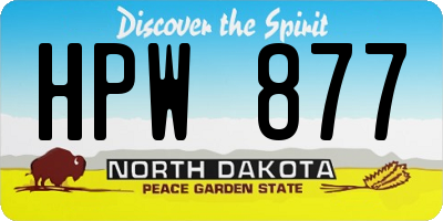 ND license plate HPW877