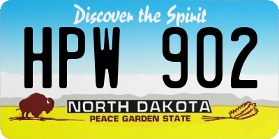 ND license plate HPW902