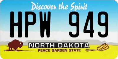 ND license plate HPW949