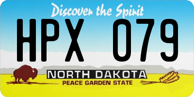 ND license plate HPX079