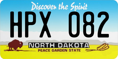 ND license plate HPX082