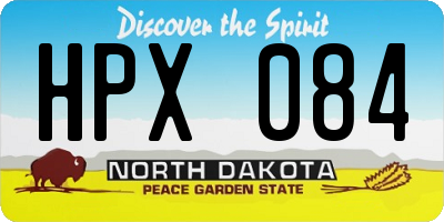ND license plate HPX084