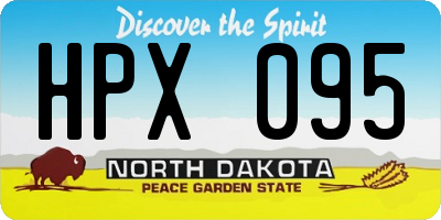 ND license plate HPX095