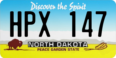ND license plate HPX147