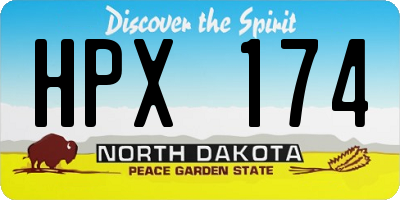 ND license plate HPX174
