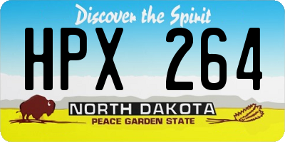 ND license plate HPX264