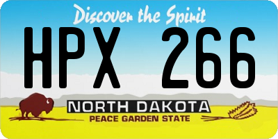 ND license plate HPX266