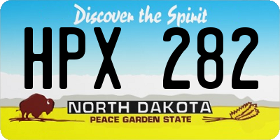 ND license plate HPX282