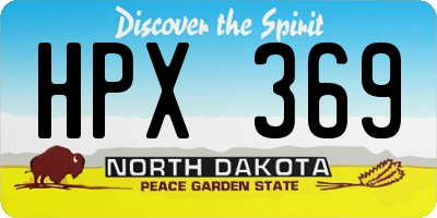 ND license plate HPX369