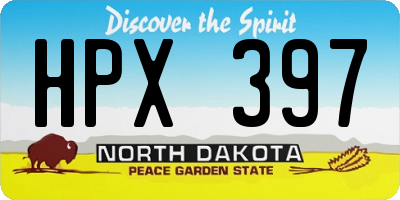 ND license plate HPX397