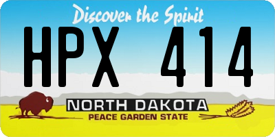 ND license plate HPX414