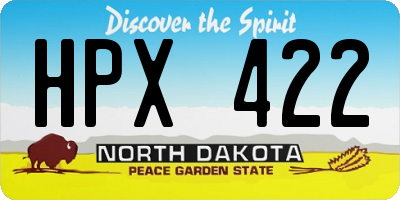 ND license plate HPX422