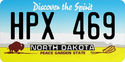 ND license plate HPX469