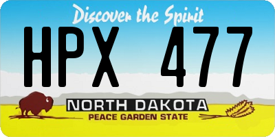 ND license plate HPX477