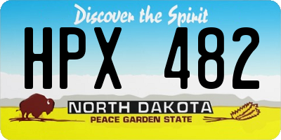 ND license plate HPX482