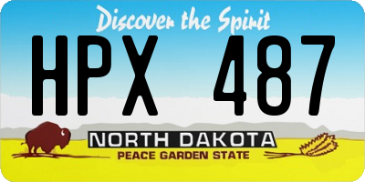 ND license plate HPX487