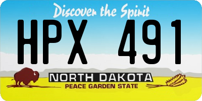 ND license plate HPX491