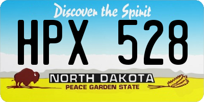 ND license plate HPX528