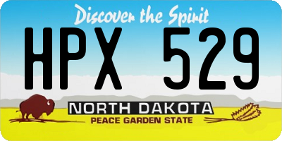 ND license plate HPX529