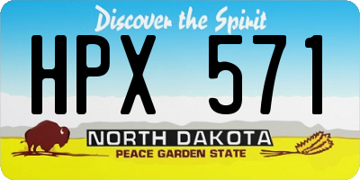 ND license plate HPX571
