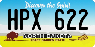 ND license plate HPX622