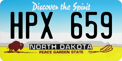 ND license plate HPX659