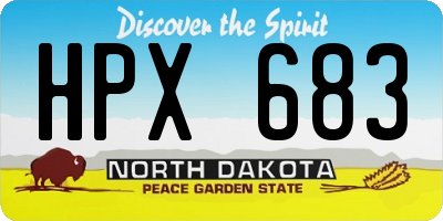 ND license plate HPX683