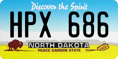 ND license plate HPX686