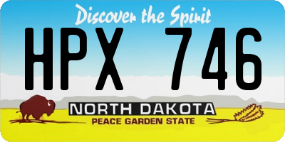 ND license plate HPX746