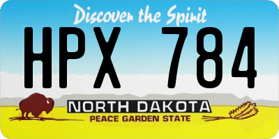 ND license plate HPX784