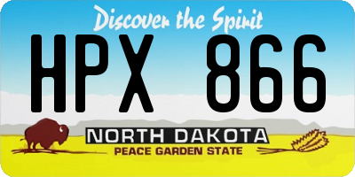 ND license plate HPX866