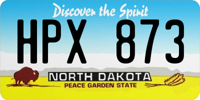 ND license plate HPX873
