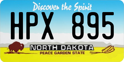 ND license plate HPX895