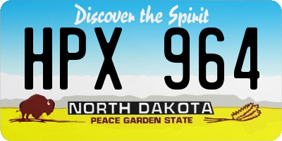 ND license plate HPX964