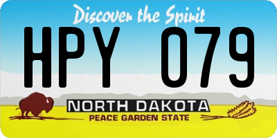 ND license plate HPY079