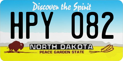 ND license plate HPY082