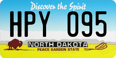 ND license plate HPY095
