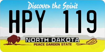 ND license plate HPY119