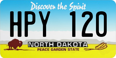 ND license plate HPY120