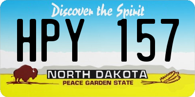 ND license plate HPY157