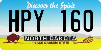 ND license plate HPY160