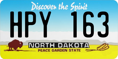 ND license plate HPY163