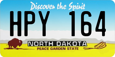 ND license plate HPY164