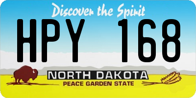 ND license plate HPY168