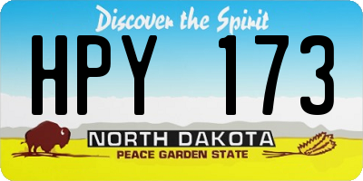 ND license plate HPY173