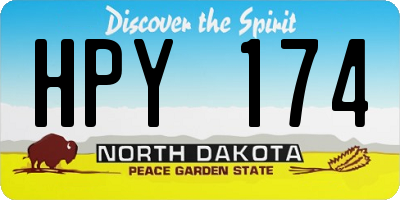 ND license plate HPY174