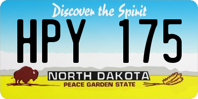 ND license plate HPY175