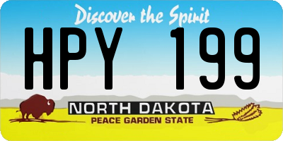 ND license plate HPY199